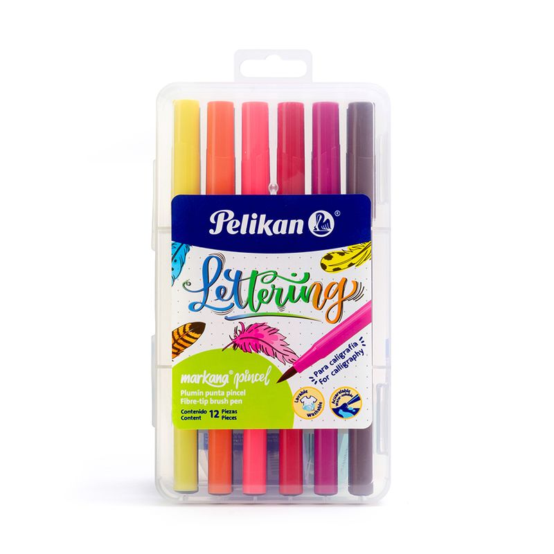 13190 - MARCADOR BASE AGUA DELG SURTIDOS C/12 MARKANA PUNTA PINCEL