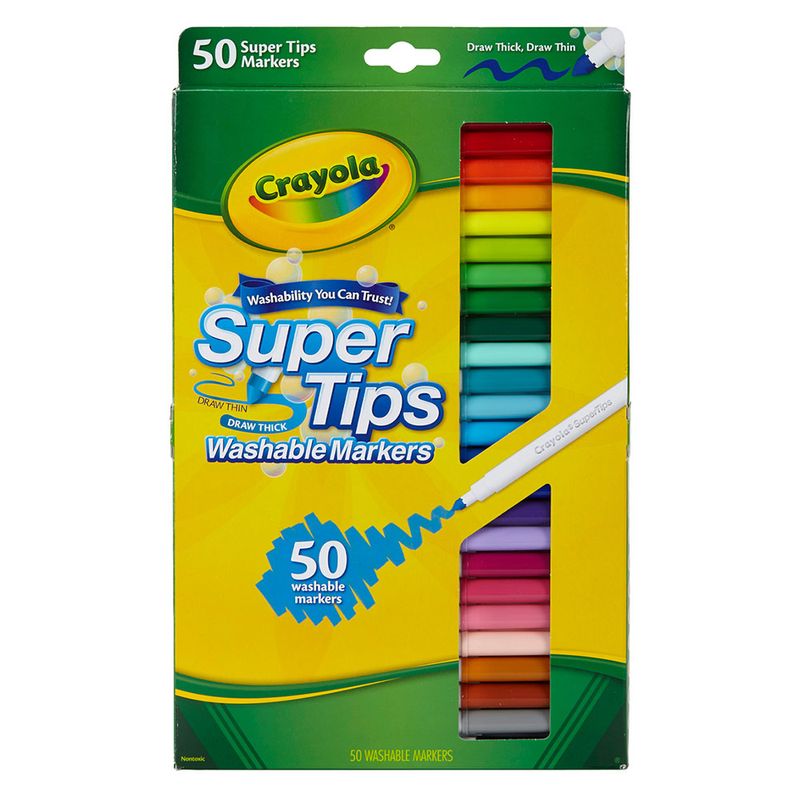 29437 - PLUMONES SUPER TIPS SURTIDOS CON 50 CRAYOLA