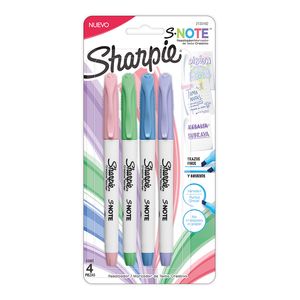 Resaltador Sharpie S-Note Blt Con 4 Pastel 2133102