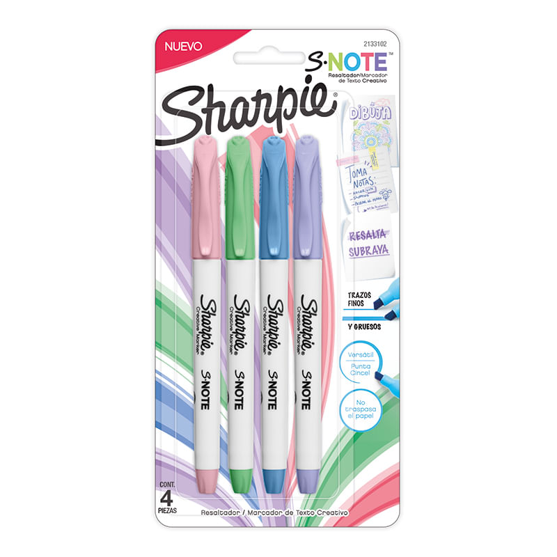 29511 - RESALTADOR SHARPIE S*NOTE BLT CON 4 PASTEL