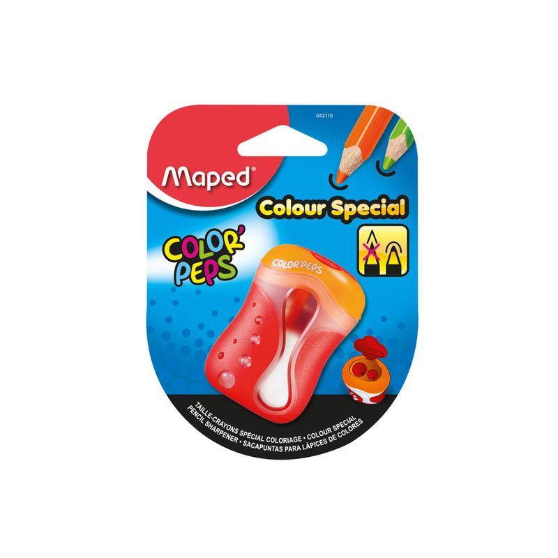 9949 - SACAPUNTAS CON DEPOSITO COLOR'PEPS 2 ORIFICIOS BLT