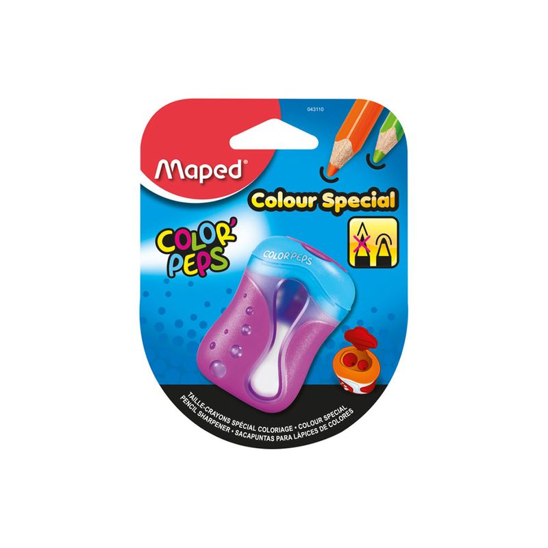 18215 - SACAPUNTAS CON DEPOSITO COLOR'PEPS 2 ORIFICIOS BLT