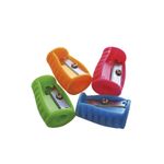 18222 - SACAPUNTAS PLASTICO STRIPES CON 25 PZAS BOTE