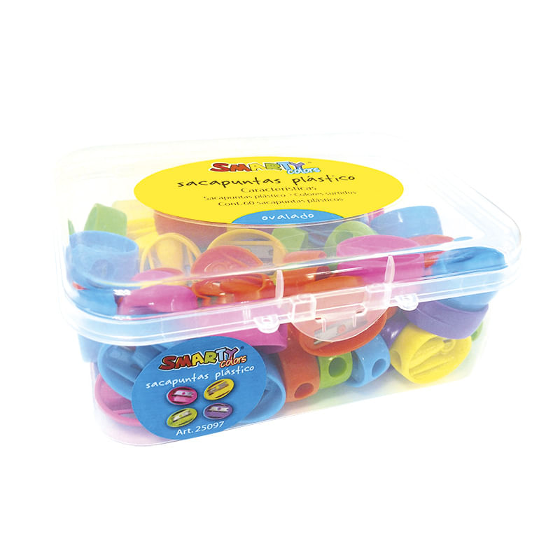10095 - SACAPUNTAS PLASTICO OVALADO C/60