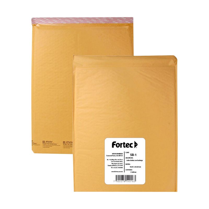 15541 - SOBRE CON BURBUJA 18 4X30 48CM CON 5 PZAS