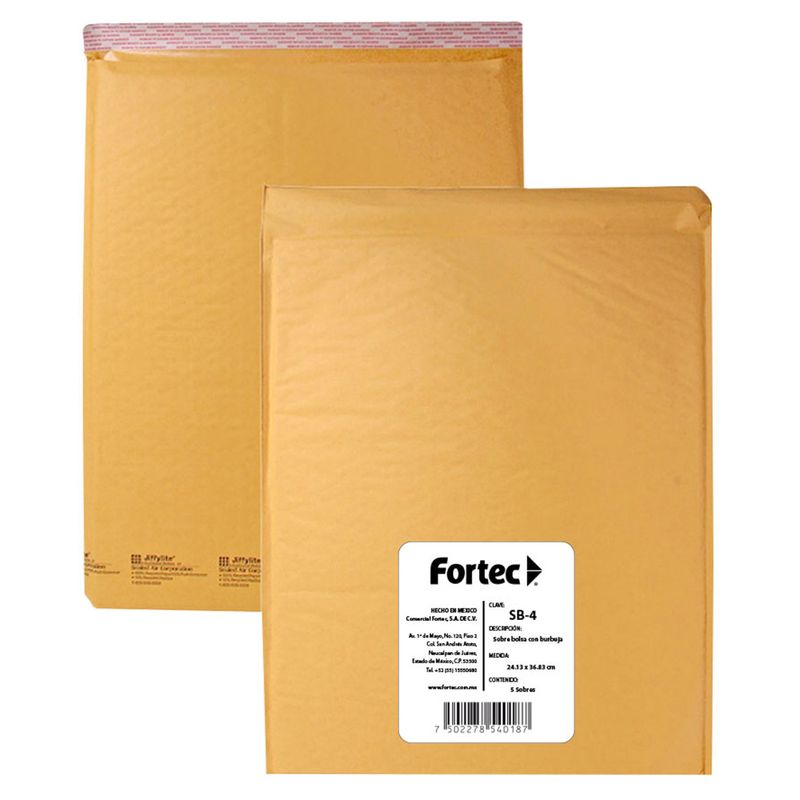 15542 - SOBRE CON BURBUJA 24 13X36 83CMS C/5PZAS