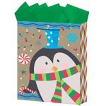 18358 - BOLSA REGALO JUMBO KRAFT NAVIDAD SORPRENDENTE