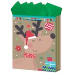 18359 - BOLSA REGALO JUMBO KRAFT NAVIDAD SORPRENDENTE