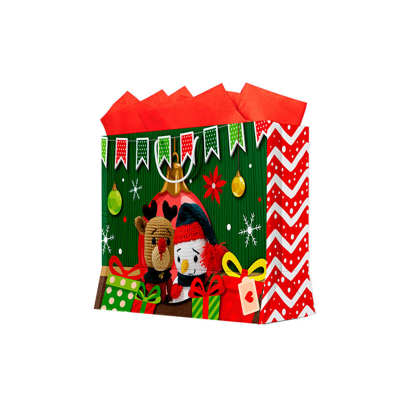 13541 - BOLSA REGALO HORIZONTAL MEDIANA SANTA Y SUS AMIGOS