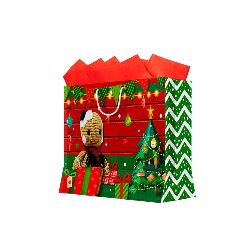 18541 - BOLSA REGALO HORIZONTAL MEDIANA SANTA Y SUS AMIGOS