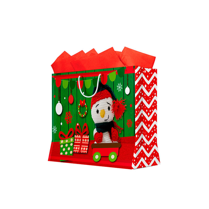 18543 - BOLSA REGALO HORIZONTAL MEDIANA SANTA Y SUS AMIGOS