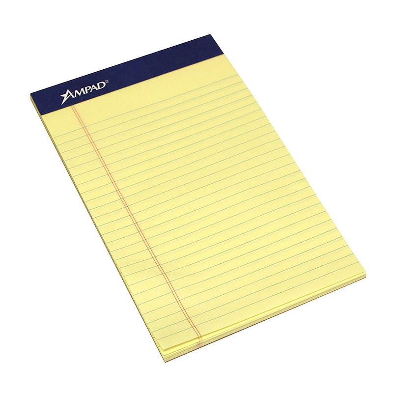 12053 - BLOCK AMARILLO  5"x8" 50H RAYAS AMPAD