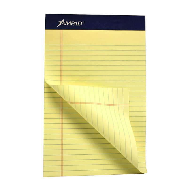 4414 - BLOCK AMARILLO  5"x8" 50H RAYAS AMPAD