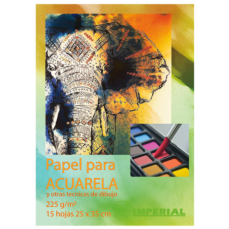 12051 - BLOCK ACUARELA BLANCO C/15HJAS