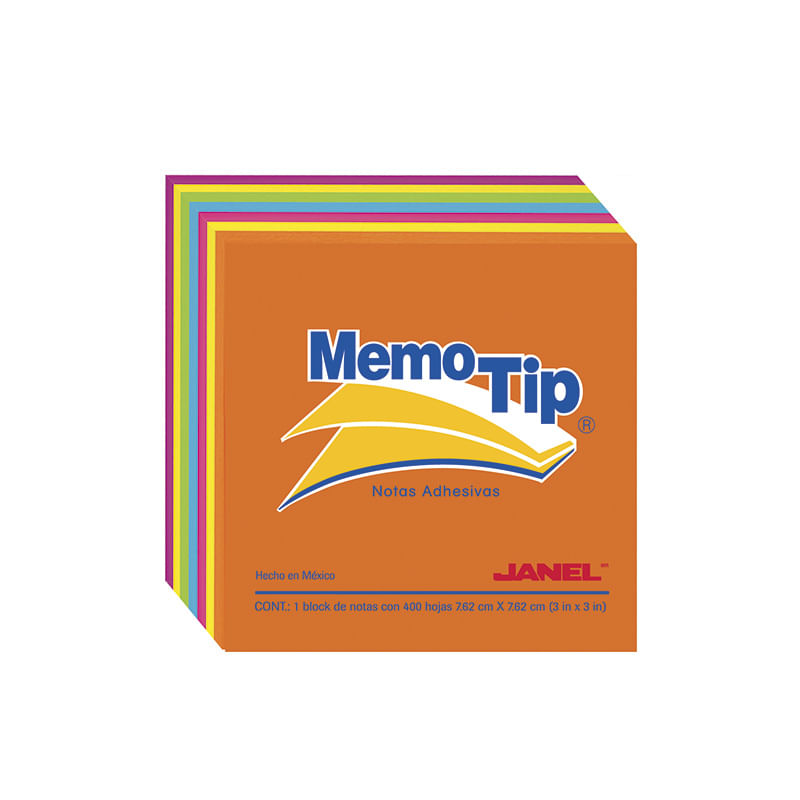 16078 - NOTAS ADHESIVAS 3x3 CUBO NEON C/400H