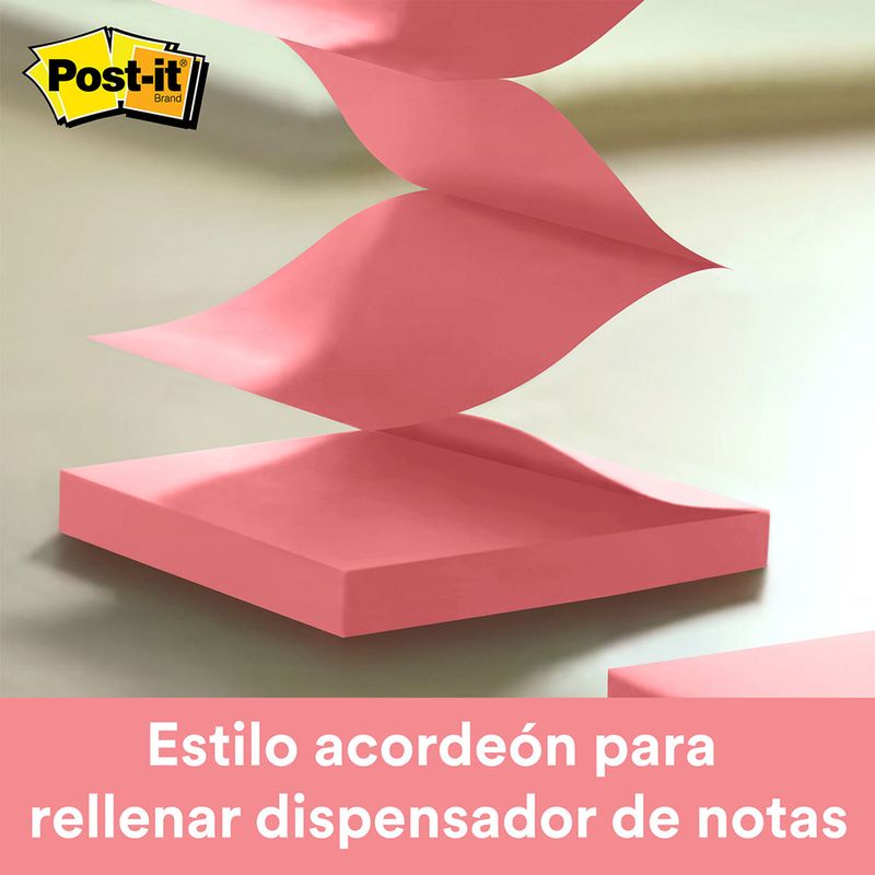 45769 - NOTAS ADHESIVAS 3x3 POP UP NEON C/100H PAQUETE CON 6