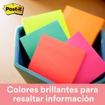 45770 - NOTAS ADHESIVAS 3x3 POP UP NEON C/100H PAQUETE CON 6
