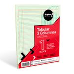 12168 - BLOCK TABULAR 3COL C/CONC CARTA C/50H