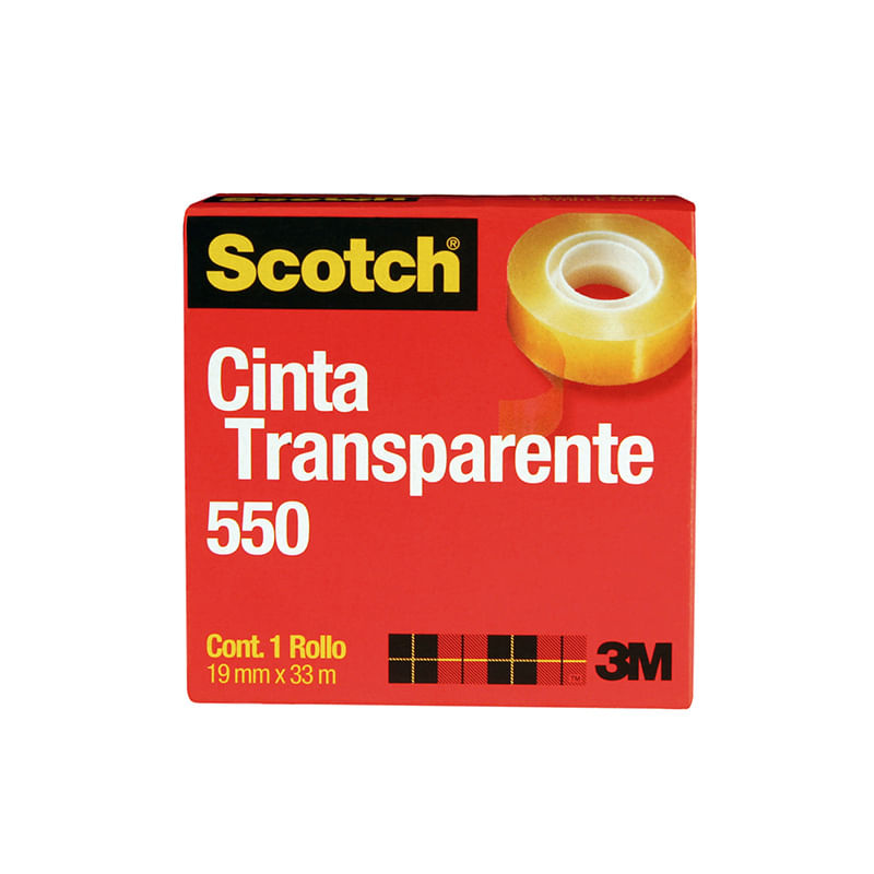 9704 - CINTA ADHESIVA TRANSP 550  19x33M ACETATO