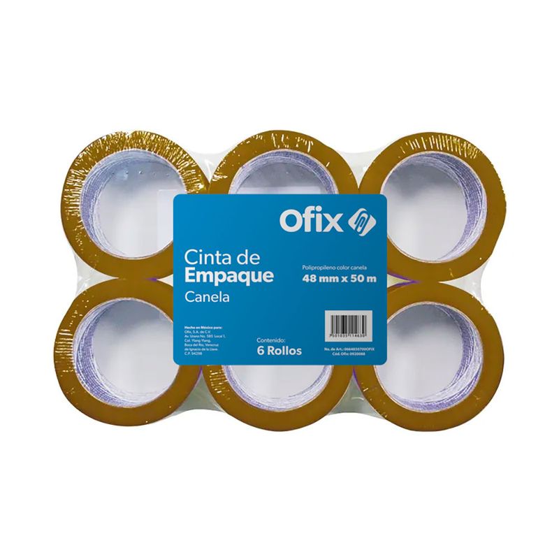 9771 - CINTA EMPAQUE CANELA OFIX CON 6 48X50MTS