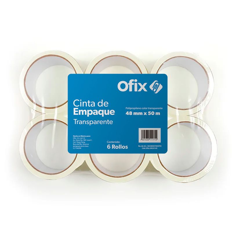 9780 - CINTA EMPAQUE TRANSP OFIX CON 6 48X50MTS