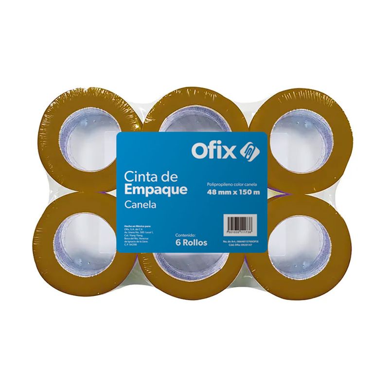 9770 - CINTA EMPAQUE CANELA OFIX CON 6 48X150MTS