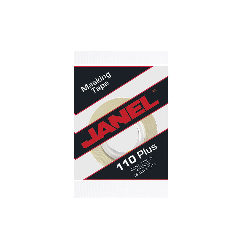 9843 - CINTA MASKING TAPE PLUS 110 18x10M JANEL