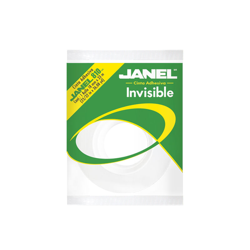 9654 - CINTA ADHESIVA INVISIBLE 18MMx33M JANEL