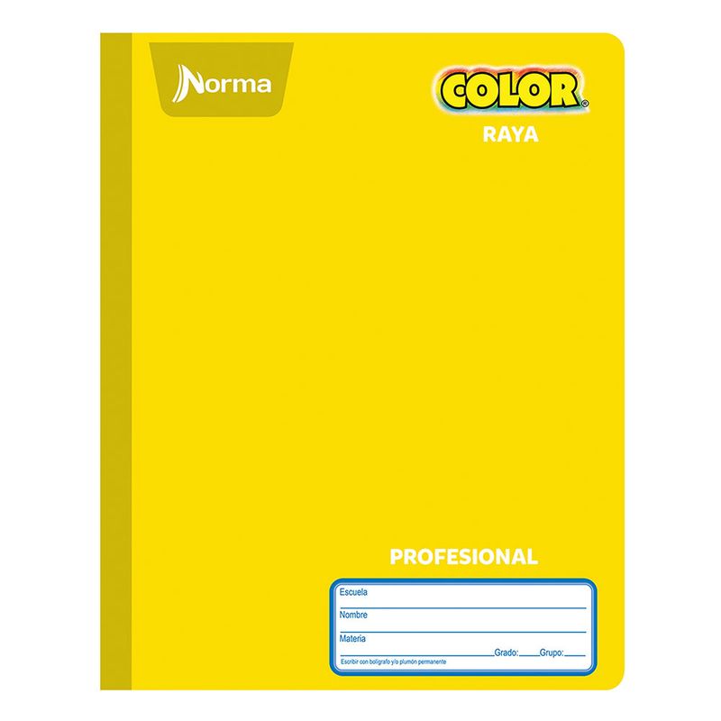 11458 - CUADERNO COSIDO PROFESIONAL 100H RAYAS NORMA COLOR