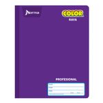 18667 - CUADERNO COSIDO PROFESIONAL 100H RAYAS NORMA COLOR