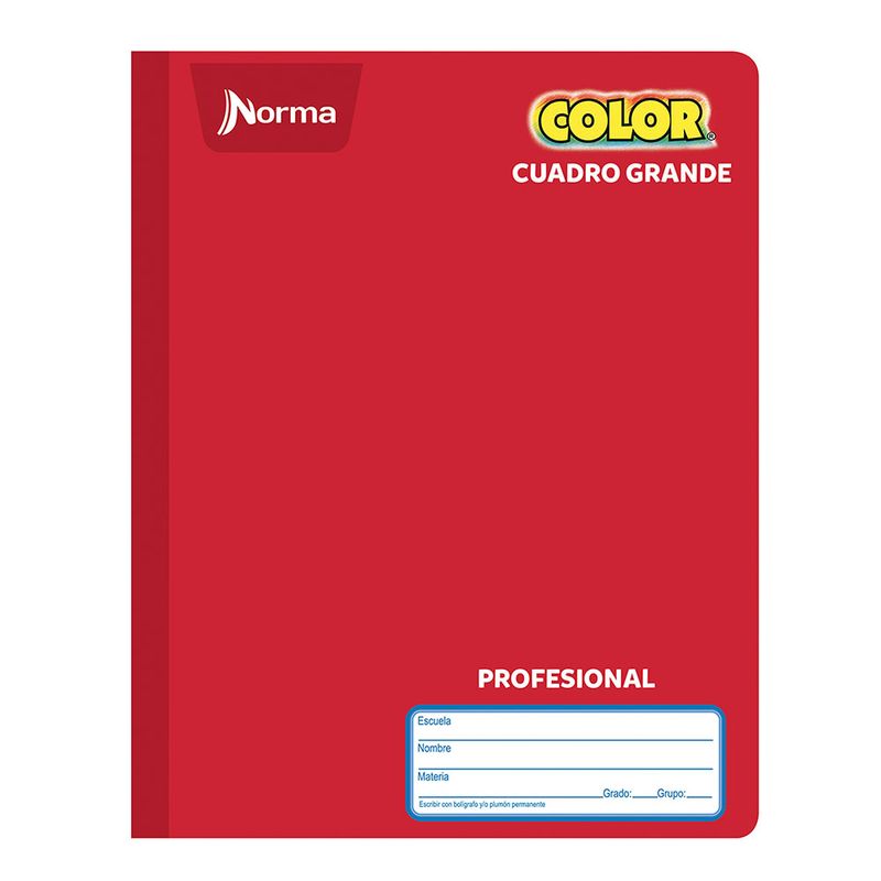 18678 - CUADERNO COSIDO PROFESIONAL 100H C-7 NORMA COLOR