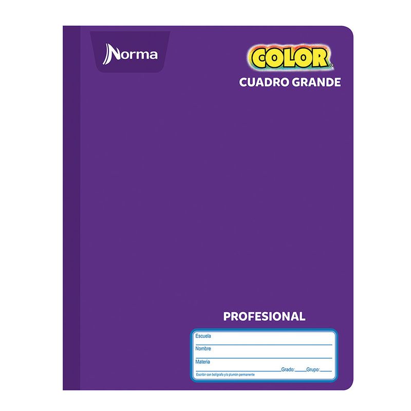 18680 - CUADERNO COSIDO PROFESIONAL 100H C-7 NORMA COLOR