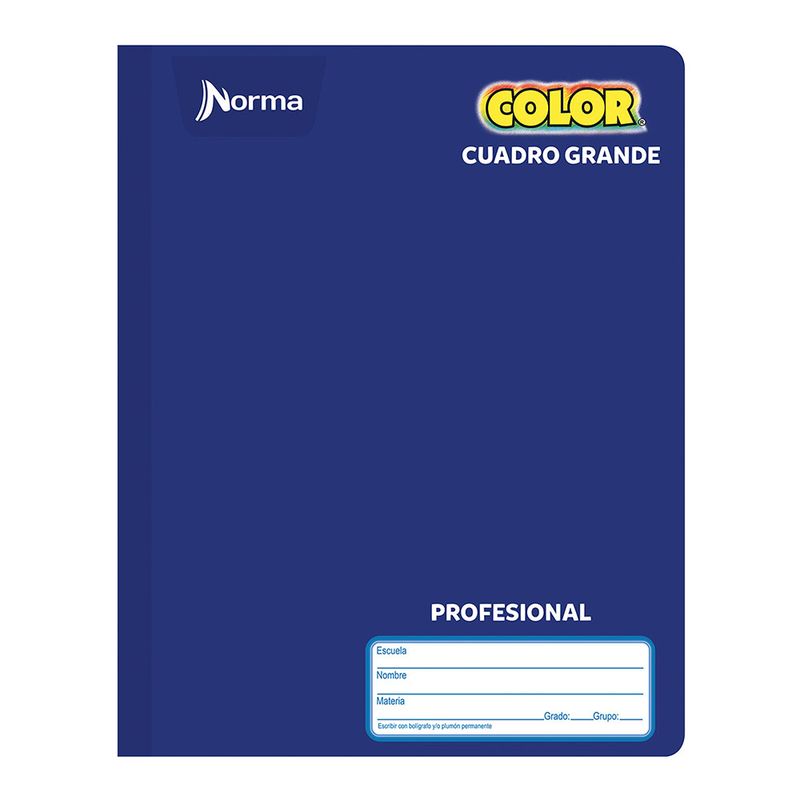 18681 - CUADERNO COSIDO PROFESIONAL 100H C-7 NORMA COLOR