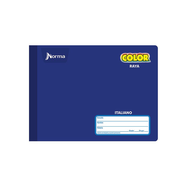 18688 - CUADERNO COSIDO ITAL 100H RAYAS NORMA COLOR