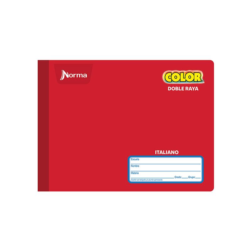 11254 - CUADERNO COSIDO ITAL 100H D/R NORMA COLOR