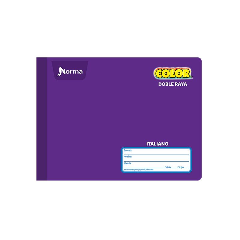 18704 - CUADERNO COSIDO ITAL 100H D/R NORMA COLOR