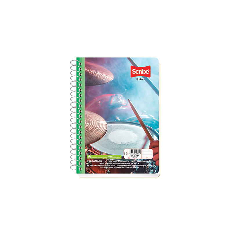18770 - LIBRETA ESPIRAL POCKET 100H RAYAS MEGA