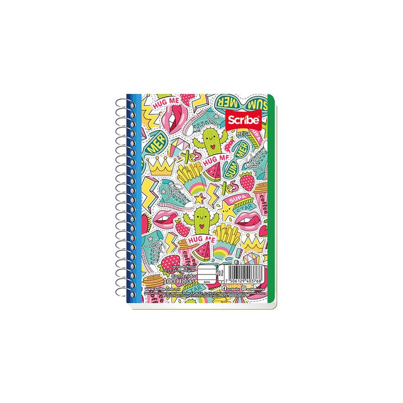 16145 - LIBRETA ESPIRAL BOLSILLO 40H RAYAS MEGA