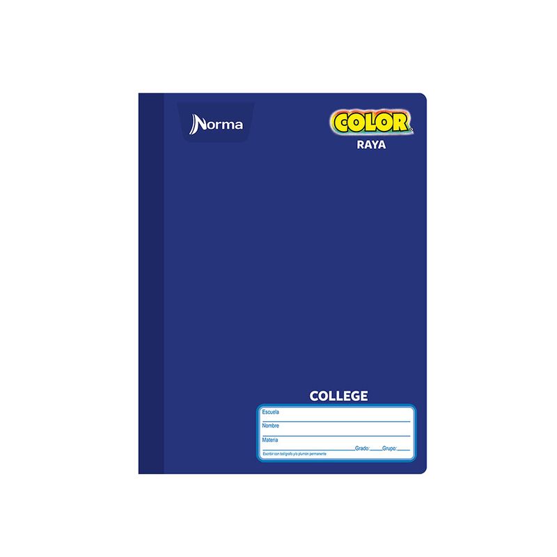 18782 - CUADERNO COSIDO COLLEGE 100H RAYAS NORMA COLOR