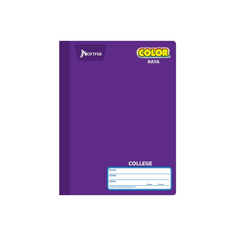 18783 - CUADERNO COSIDO COLLEGE 100H RAYAS NORMA COLOR