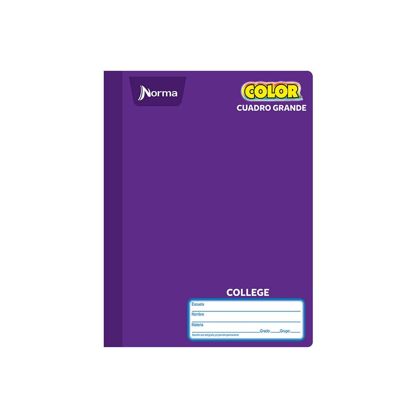 18863 - CUADERNO COSIDO COLLEGE 100H C-7 NORMA COLOR