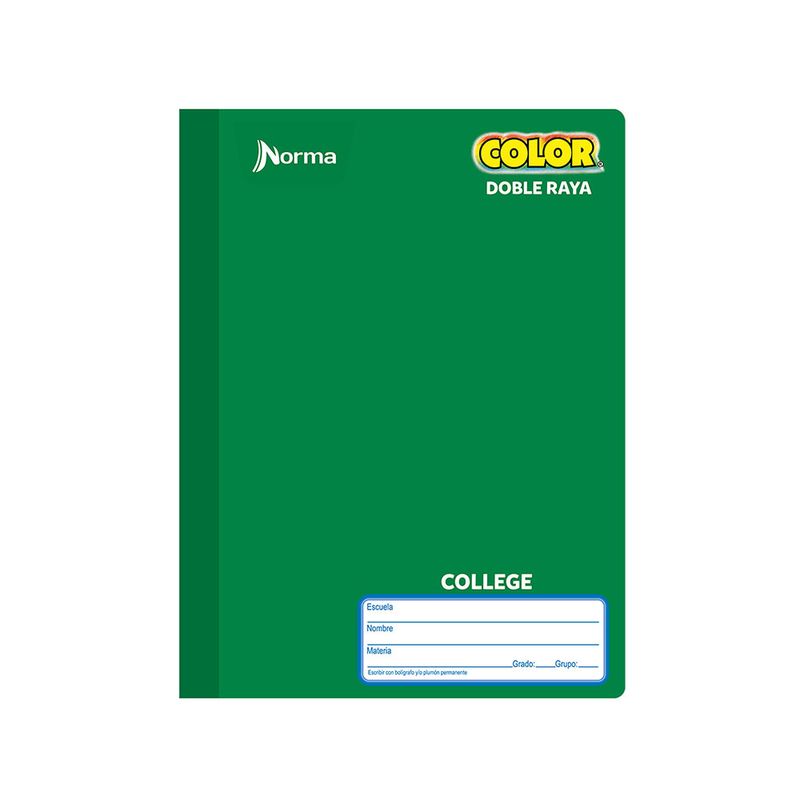18881 - CUADERNO COSIDO COLLEGE 100H D/R NORMA COLOR