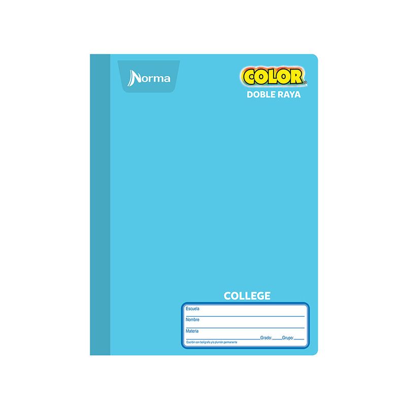 18884 - CUADERNO COSIDO COLLEGE 100H D/R NORMA COLOR