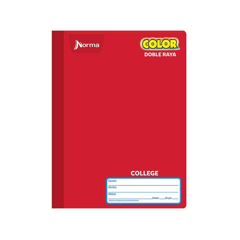 18886 - CUADERNO COSIDO COLLEGE 100H D/R NORMA COLOR