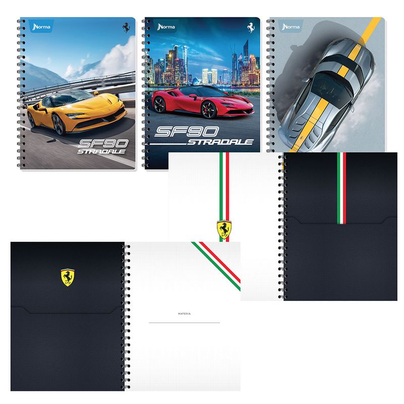 18906 - CUADERNO PROFESIONAL 100H RAYAS FERRARI