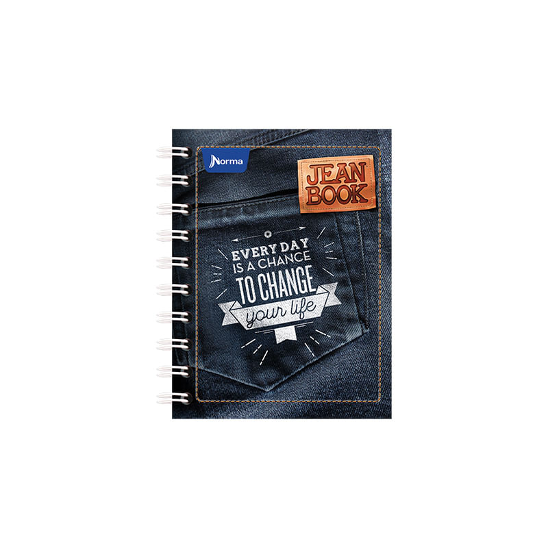 16157 - LIBRETA ESPIRAL POCKET 80H RAYAS JEAN BOOK