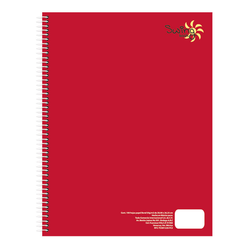 12065 - CUADERNO PROFESIONAL 100H C-5 SWING COOL