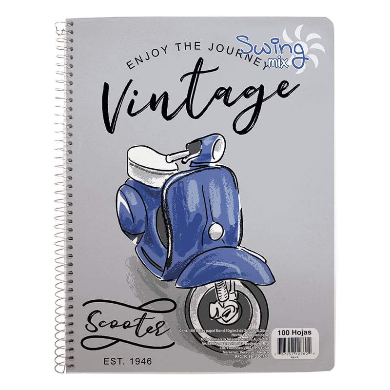 19179 - CUADERNO PROFESIONAL 100H RAYAS SWING MIX