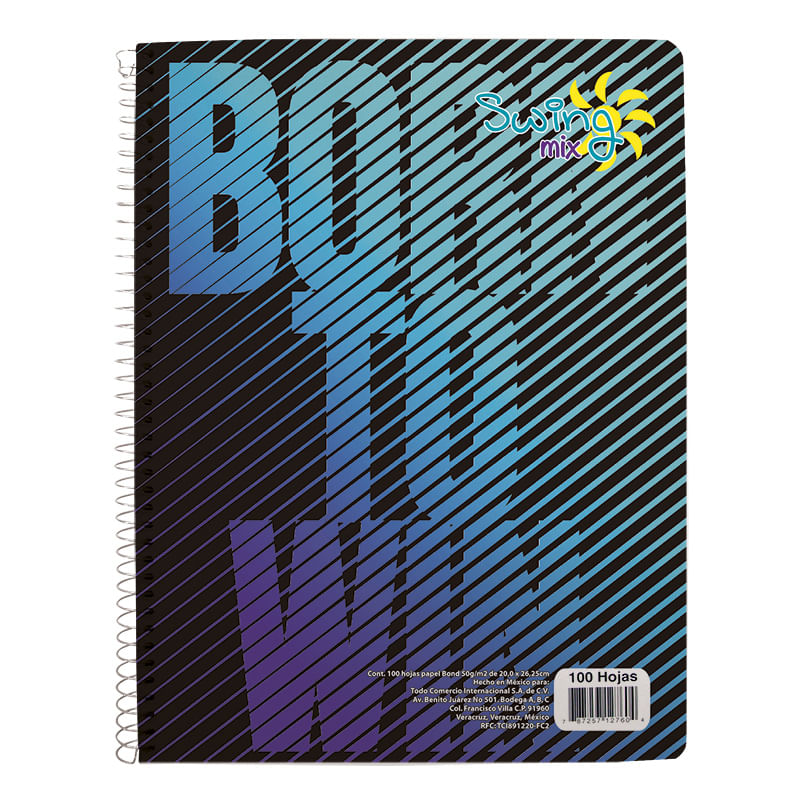 12066 - CUADERNO PROFESIONAL 100H C-5 SWING MIX