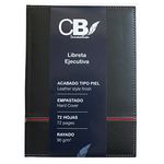 16165 - LIBRETA EJECUTIVA RAYAS 72H NEGRO/ROJO